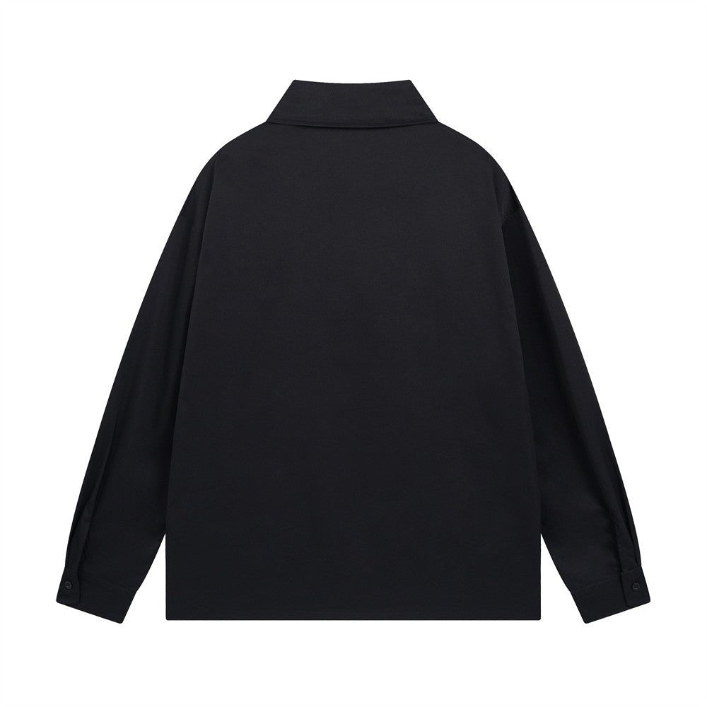 Trendy High Street Spring Autumn Casual Loose Japanese Style Shirt – Cotton Blend Long Sleeve - Rivka Wear