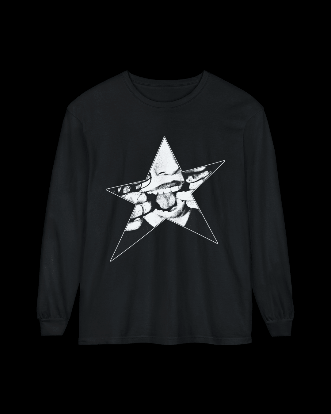 Undervish Star Graphic Long Sleeve Tee — Gothic Dove Band Shirt - Rivka Wear