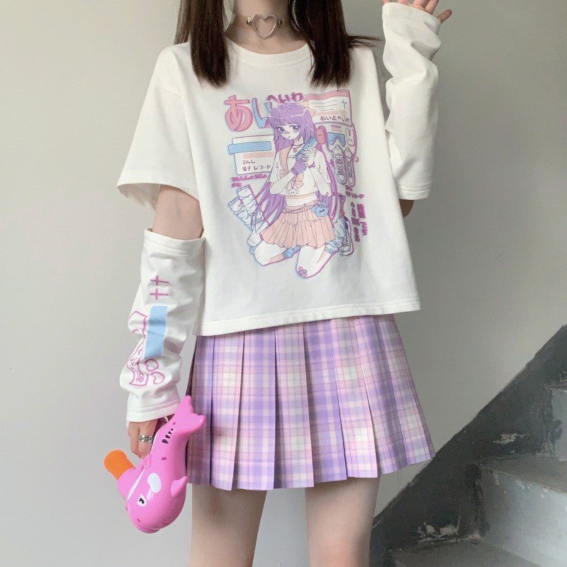 Women's Gothic Streetwear T-Shirt – Y2K Graphic Print Top - RivkaWear