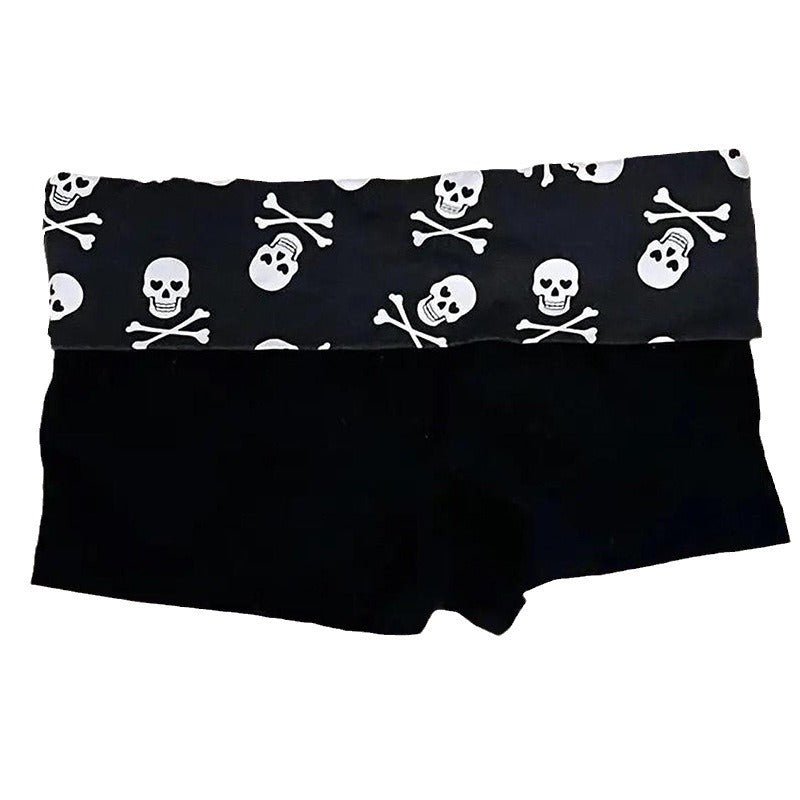 Women's Skull Biker Shorts – American Streetwear Athletic Shorts - RivkaWear