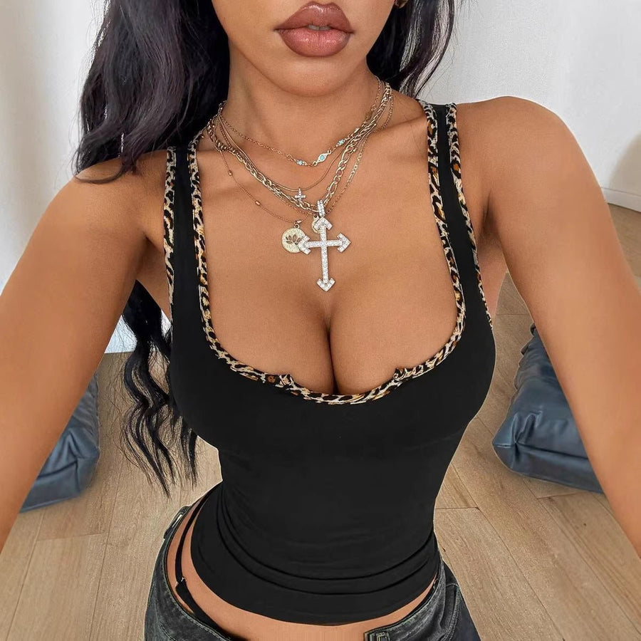 Women's Y2K Retro Tank Top – Sexy Festival Streetwear Pleated Top - RivkaWear
